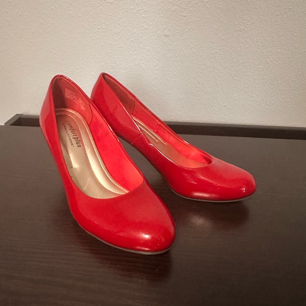 Red Patent Heels